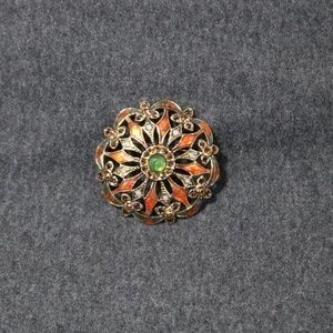 vintage costume jewelry monet rhinestone brooch